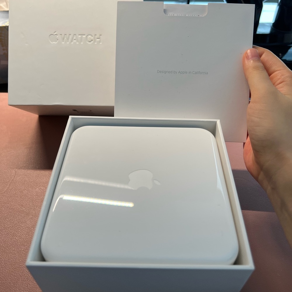Apple Watch empty box and the container